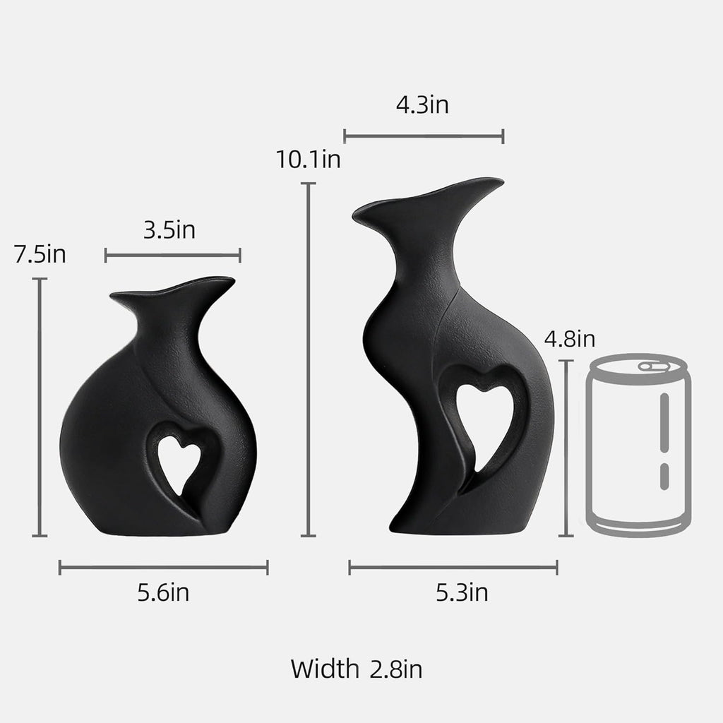 Modern Beige Flower Vase — 9.7" - View 5