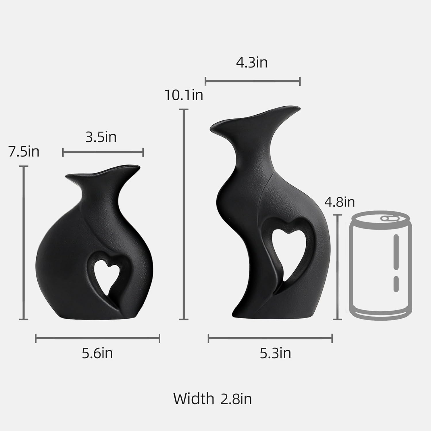 Modern Beige Flower Vase — 9.7" - View 5