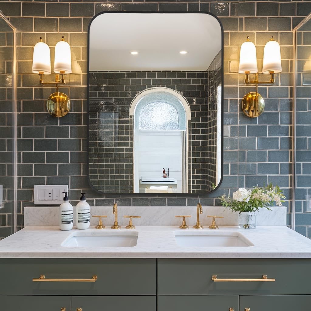 Luxe Black Wall Mirror — 36" - View 7