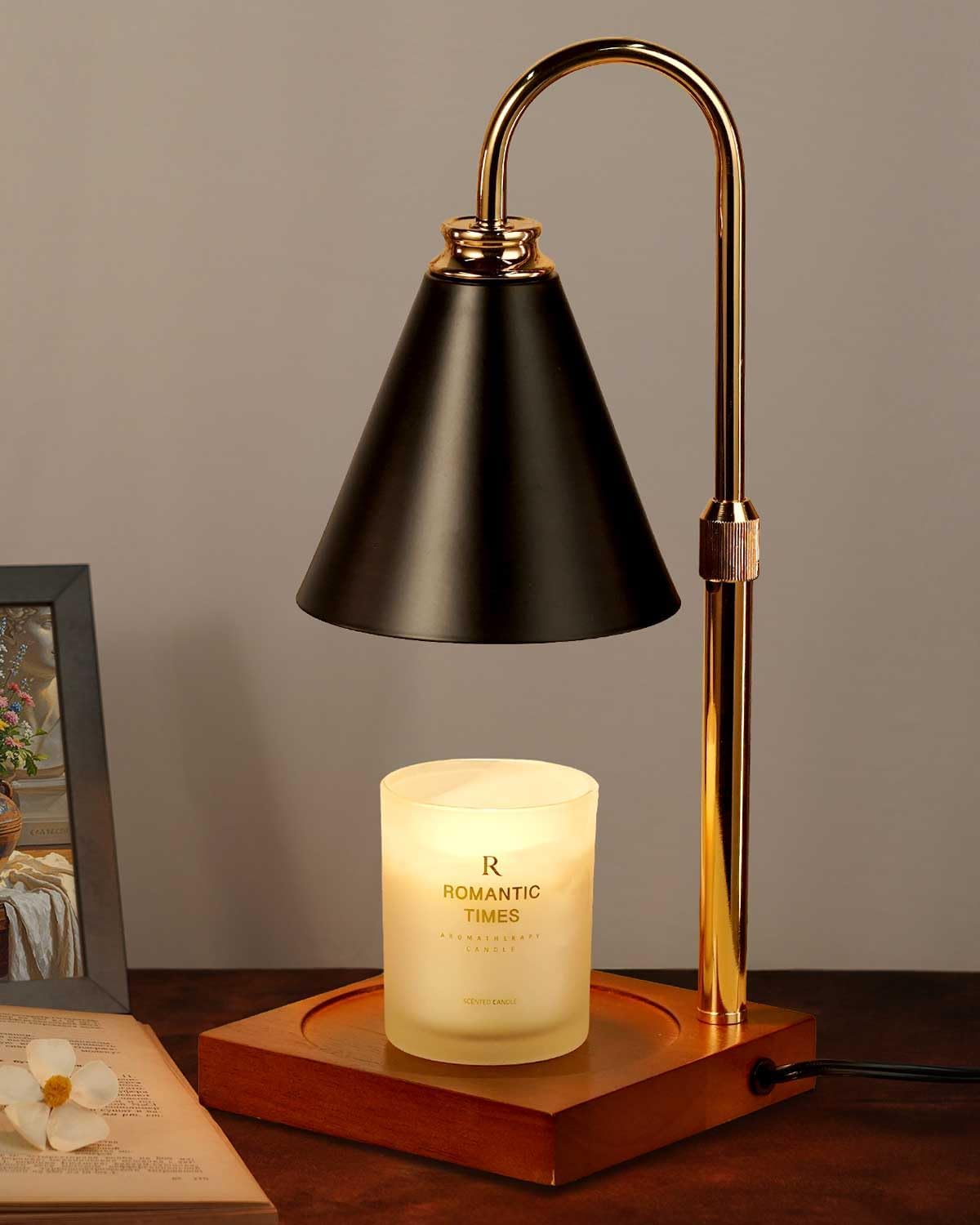 Dimmable Black Table Lamp — Black-gold Pole