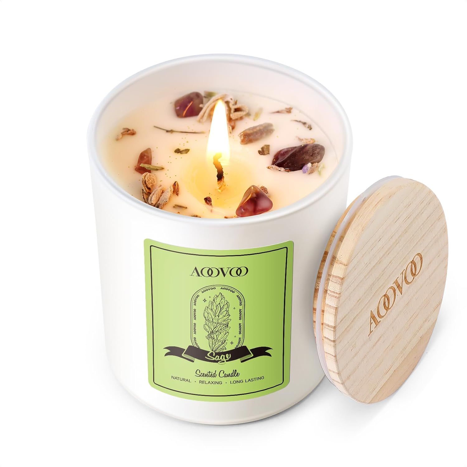 Soy Luxe Glass Scented Candle — Sage Scented Candles