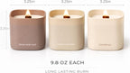 Scented Luxe Wood Soy Candle — Set of 3 - View 4