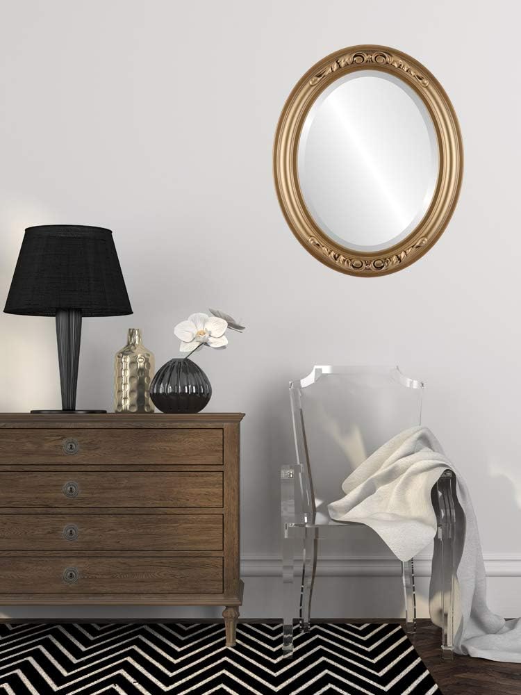 Beveled Luxe Beige Wall Mirror — 24" - View 3