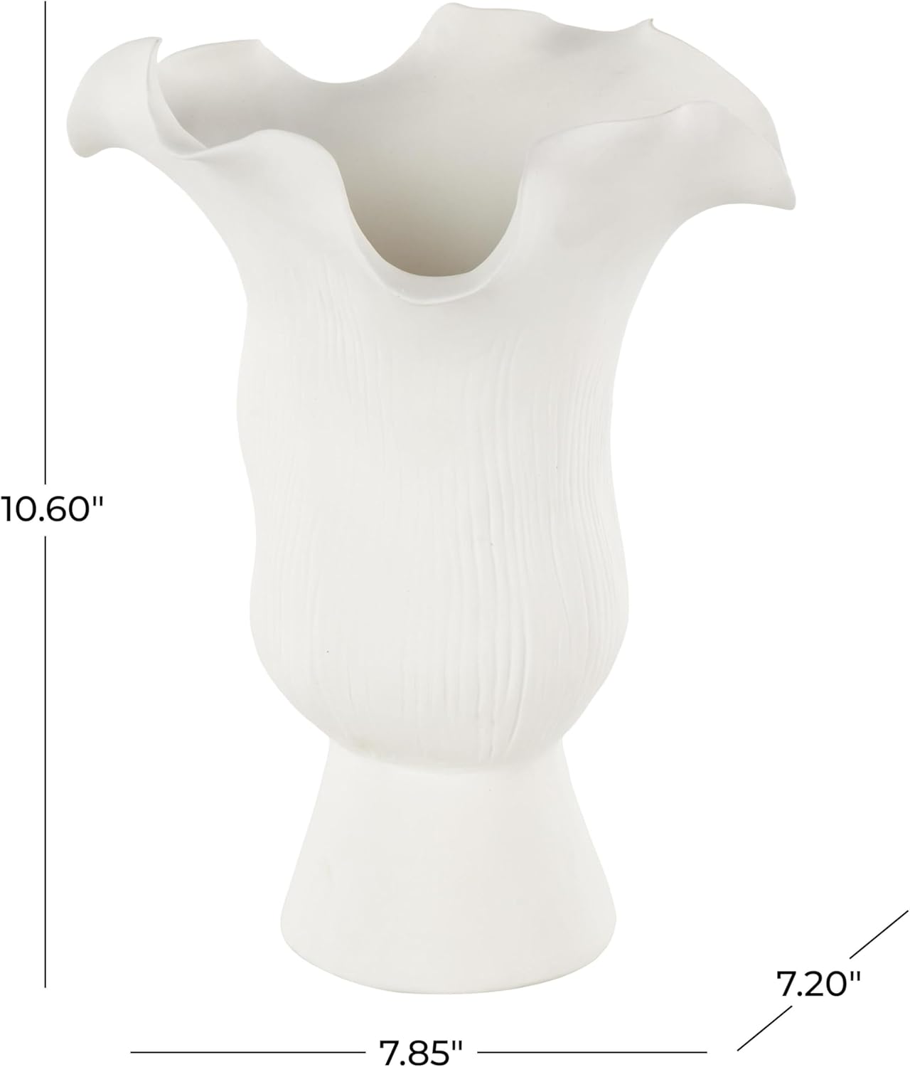 Black Flower Vase — 8" - View 2