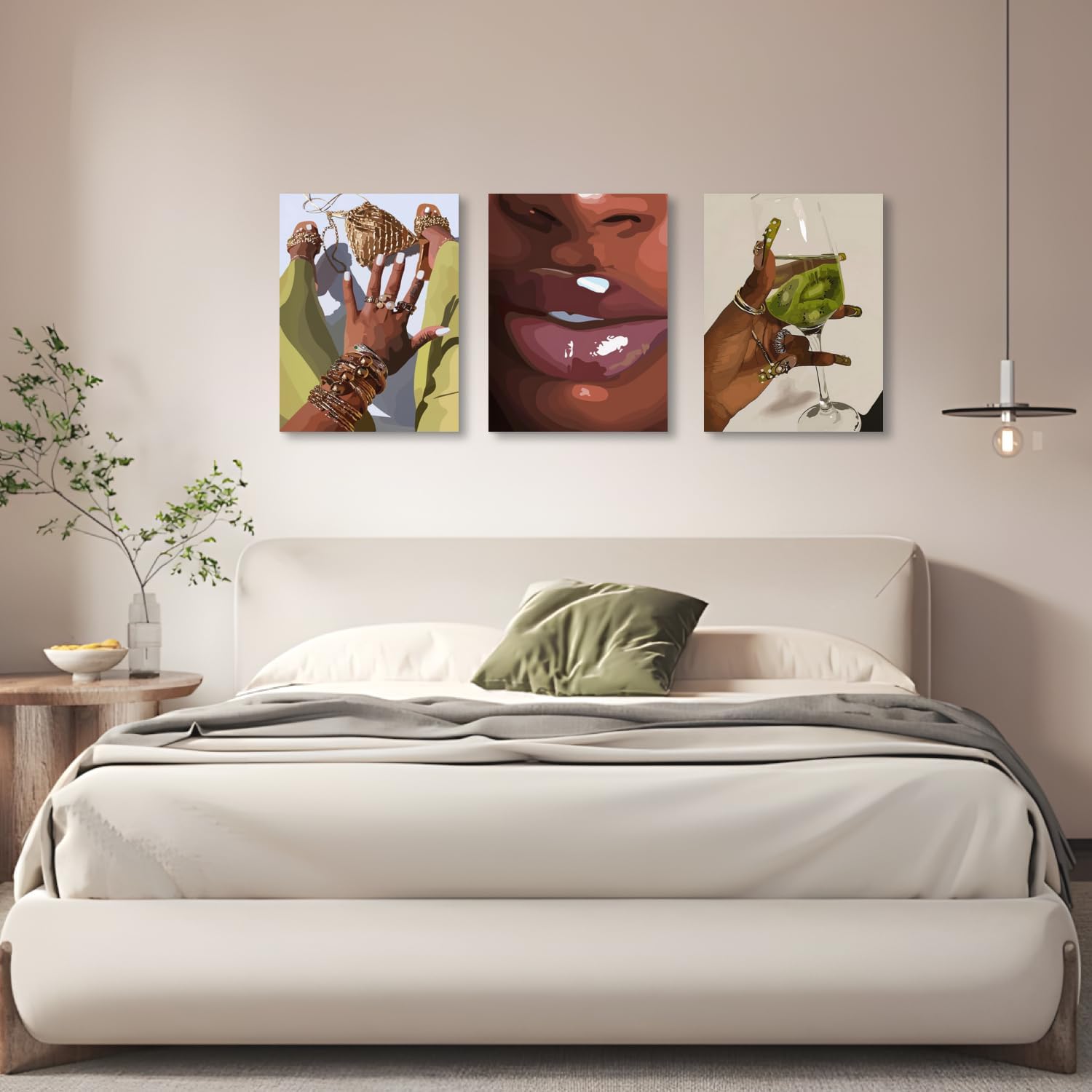 Framed Green Canvas Wall Art — 12" - View 8