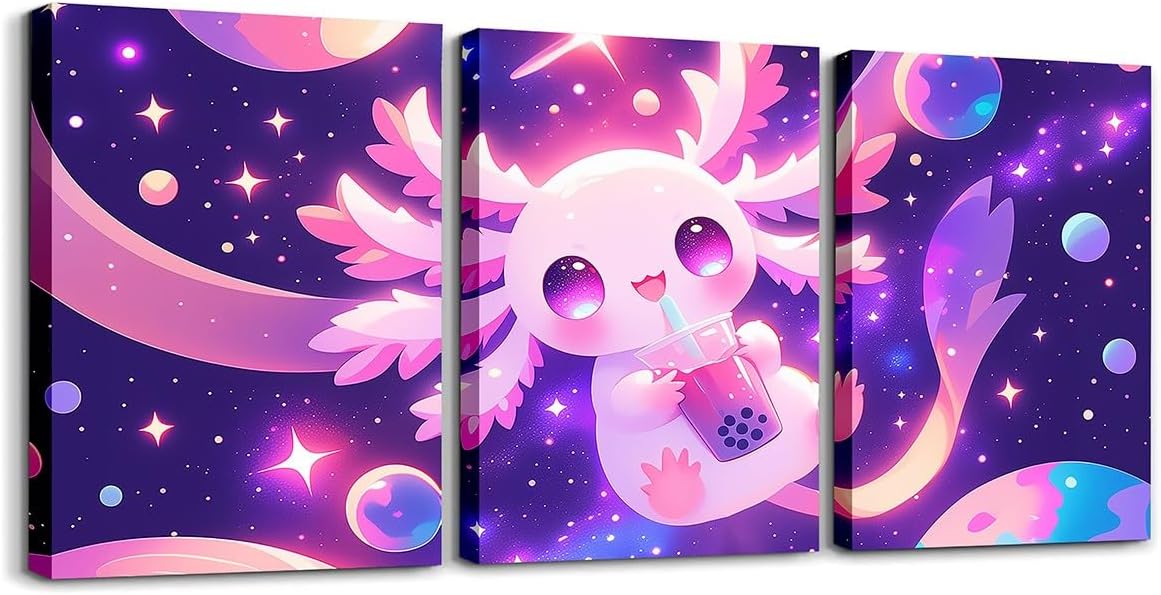 Blue Canvas Wall Art — 12" — Multi K01
