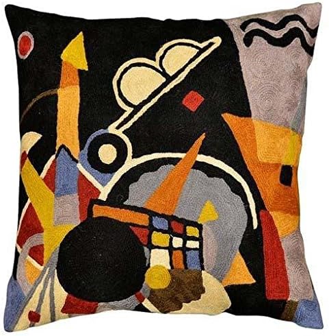 Embroidered Boho Blue Throw Pillow Cover — 18x18 — Grand Torre Kiev