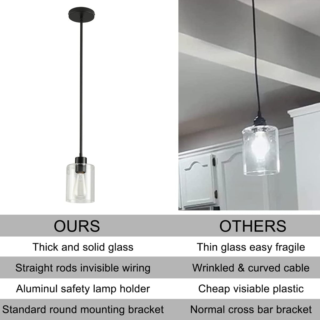 Farmhouse Black Pendant Light - View 9