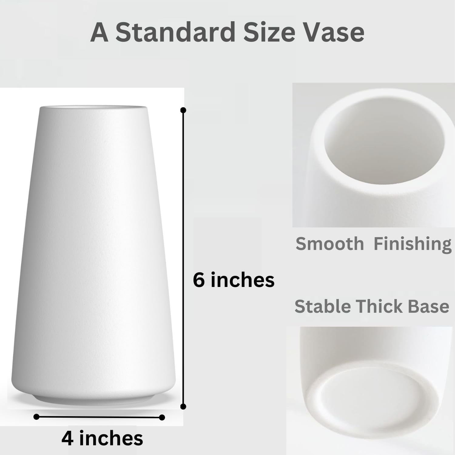 Boho Black Vase — 6" - View 4