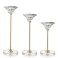 Luxe Glass Pillar Candle — Set of 3