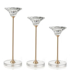 Luxe Glass Pillar Candle — Set of 3