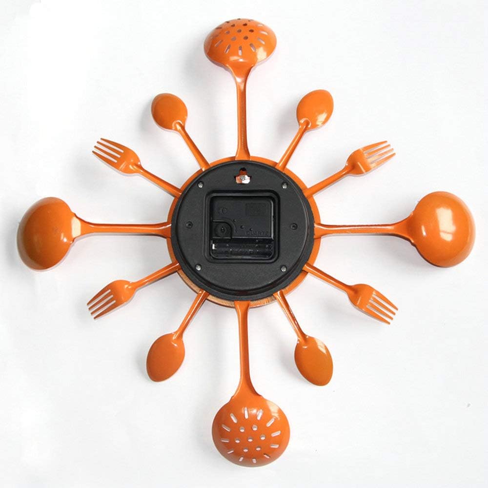 Antique Modern Orange Wall Clock — 16" - View 5