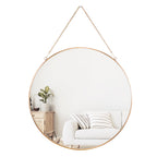 Luxe Black Round Mirror
