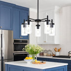Vintage Modern Black Chandelier — 5-Light - View 6