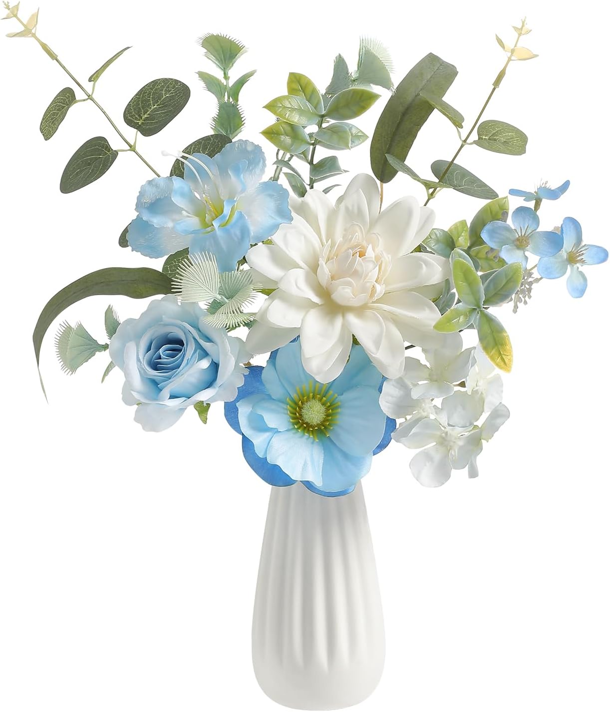 Farmhouse Blue Artificial Flowers — 11" — Blue
