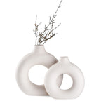 Boho Black Flower Vase — Set of 2