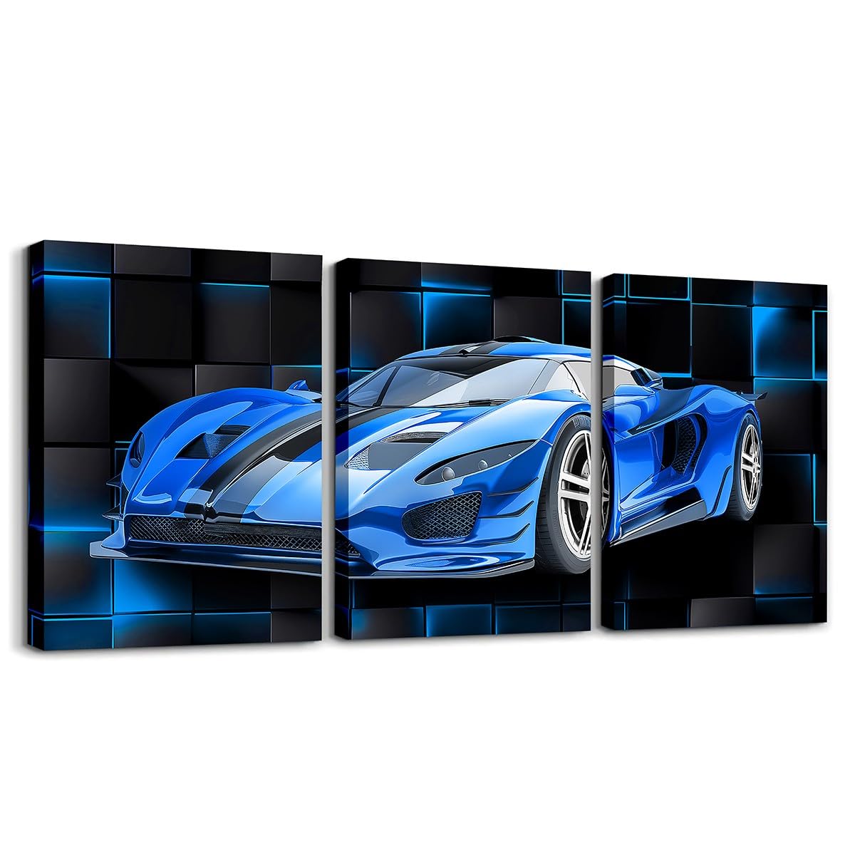 Modern Black Canvas Wall Art — 12"
