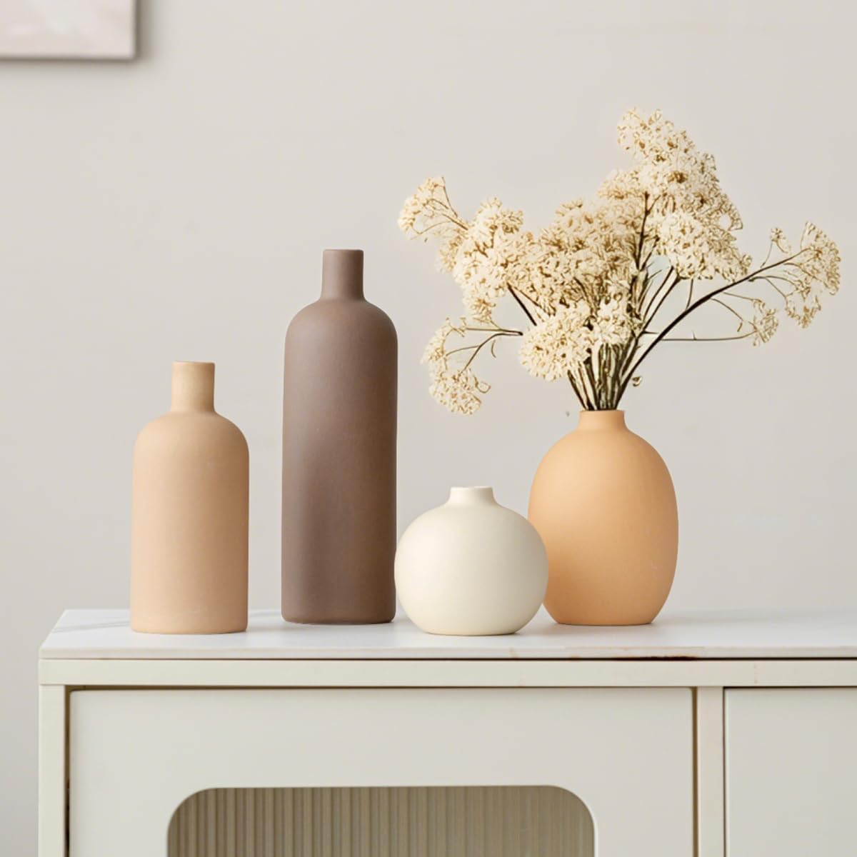 Modern Beige Decorative Vase - View 2