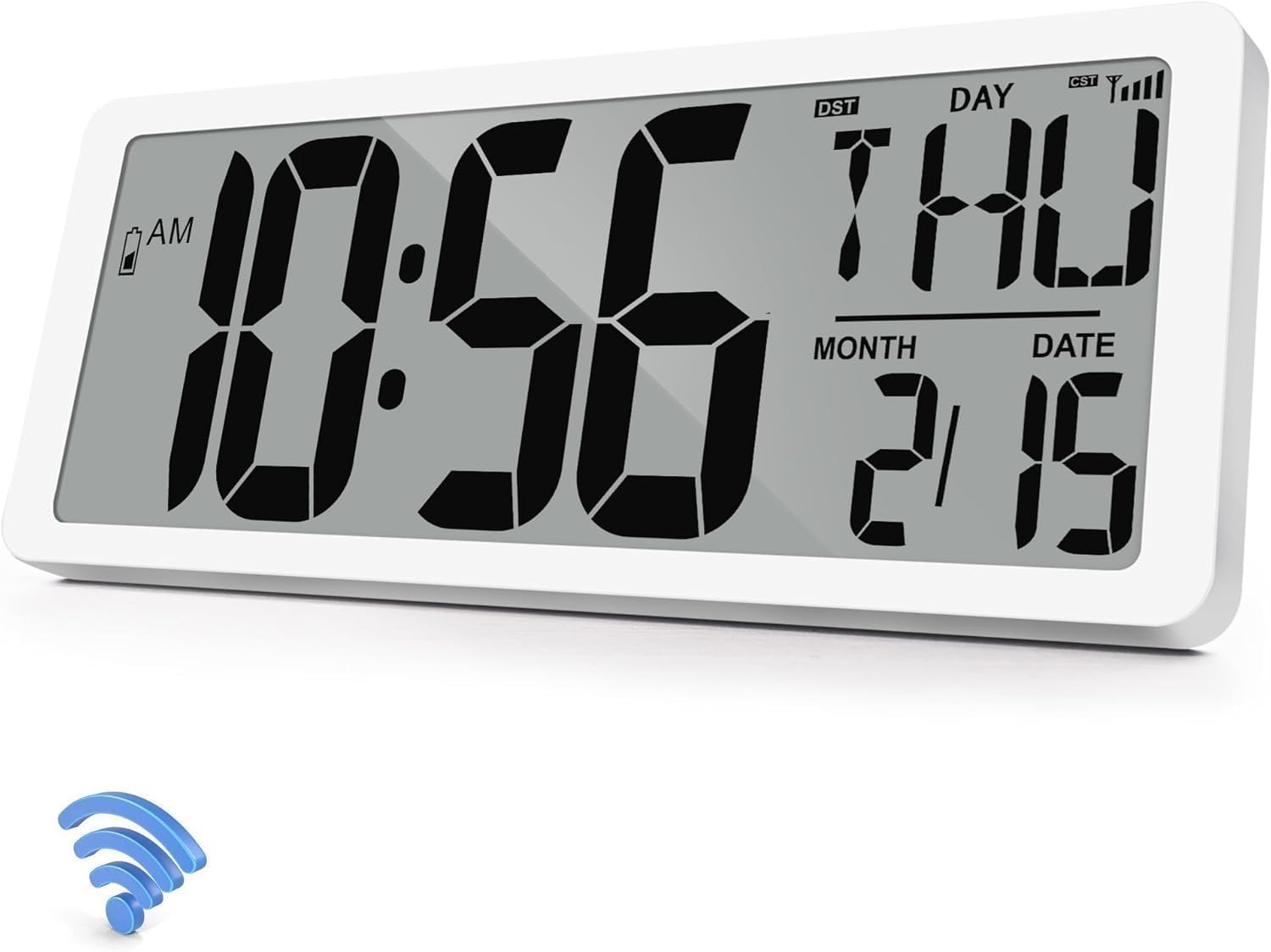Battery Operated Wall Clock — 15.2" — 14.9" Atomic Clock