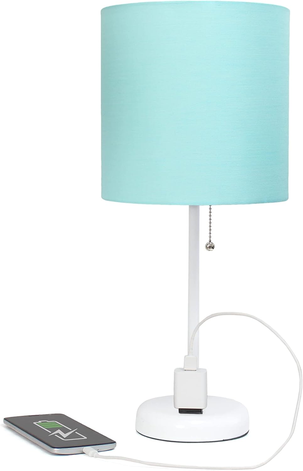 Blue Desk Lamp — Aqua/White