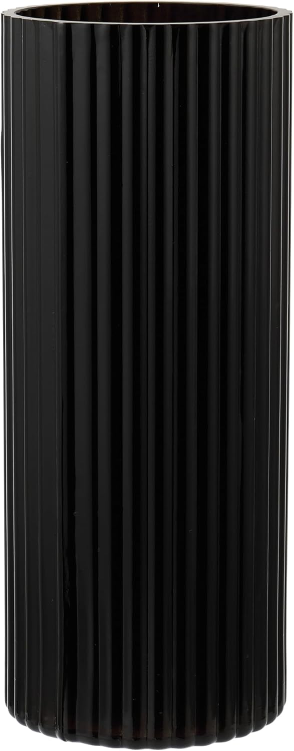 Black Flower Vase — 10" — Black