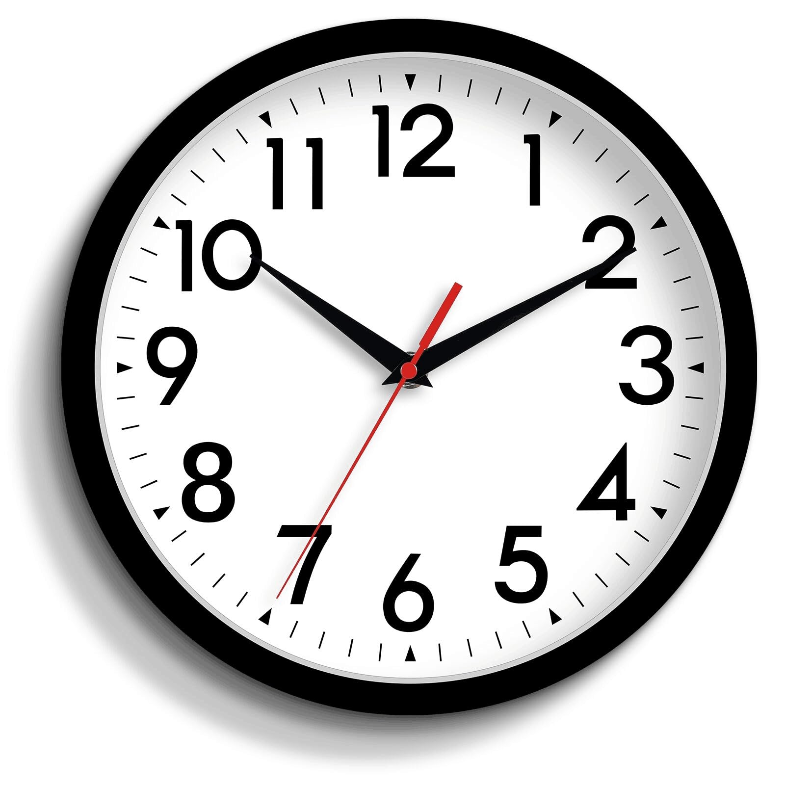 Battery Operated Black Wall Clock — 14"