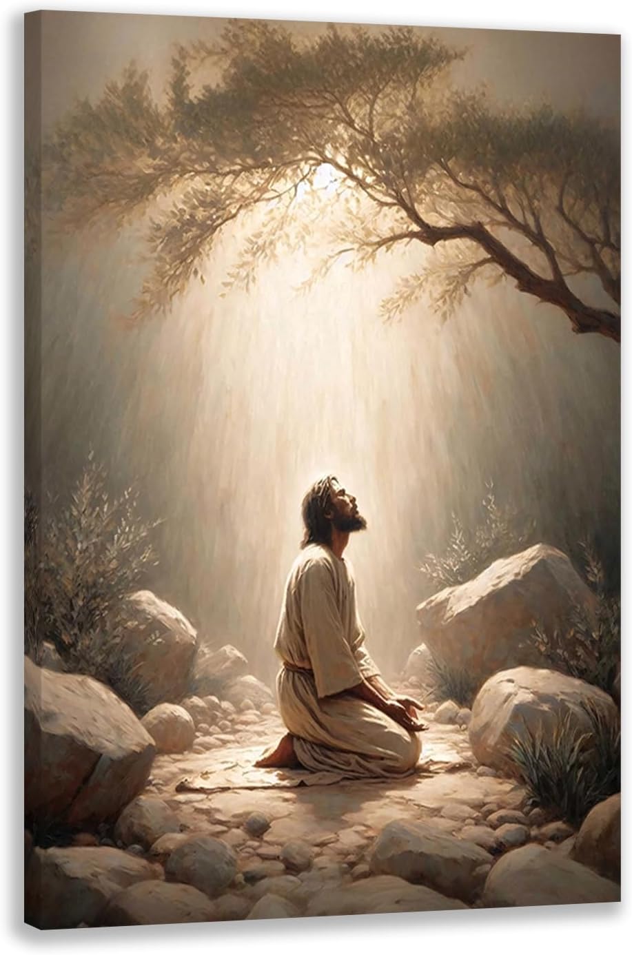 Framed Metal Wall Decor — 16" — JesusPrayer