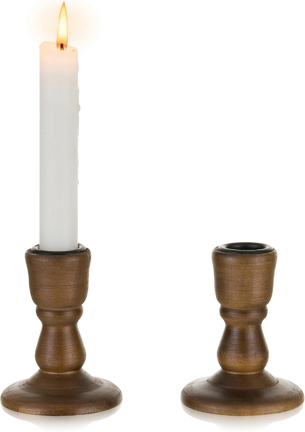 Farmhouse Black Candle — 2-Light — Dark Brown