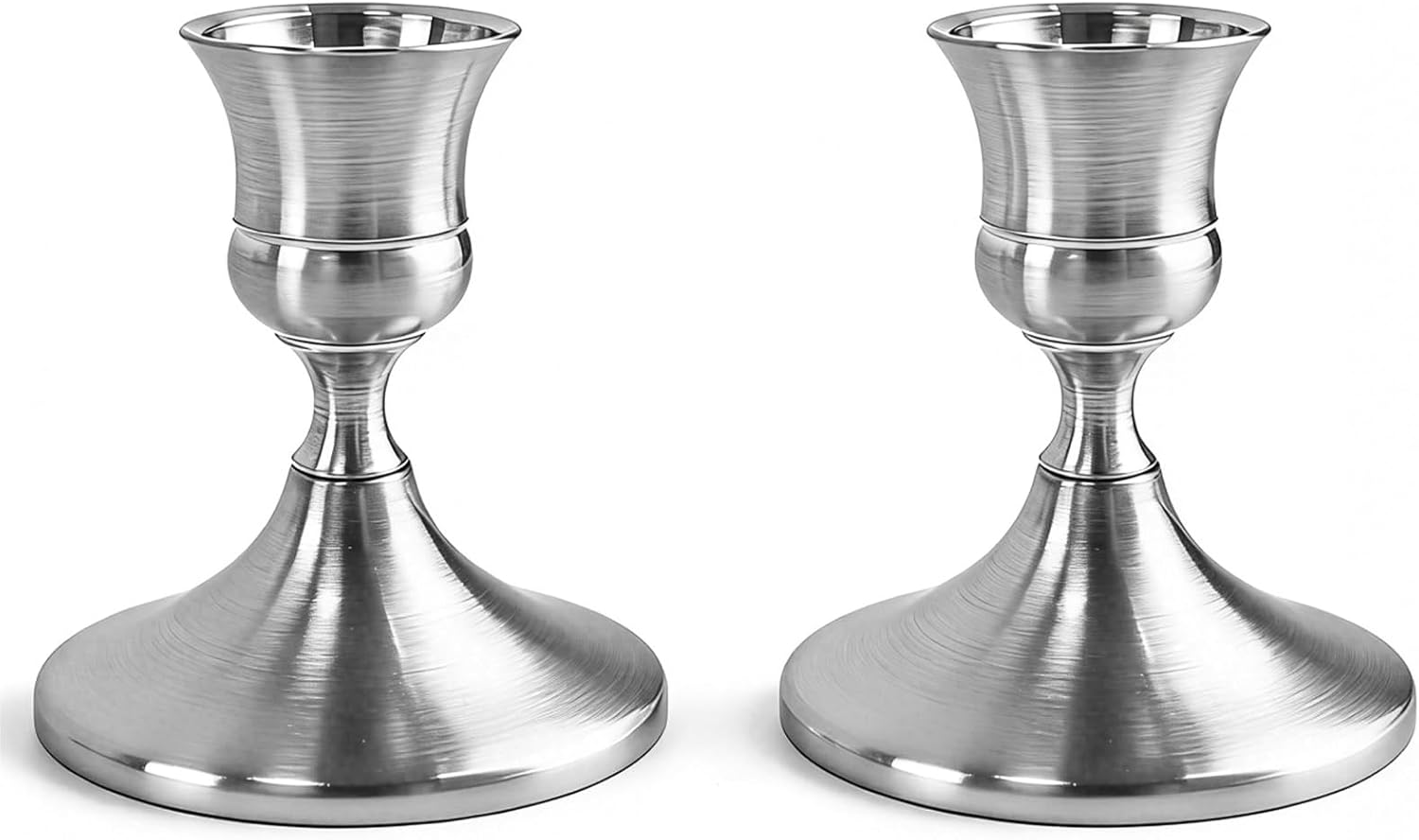 Vintage Luxe Black Candle — Set of 2 — Silver