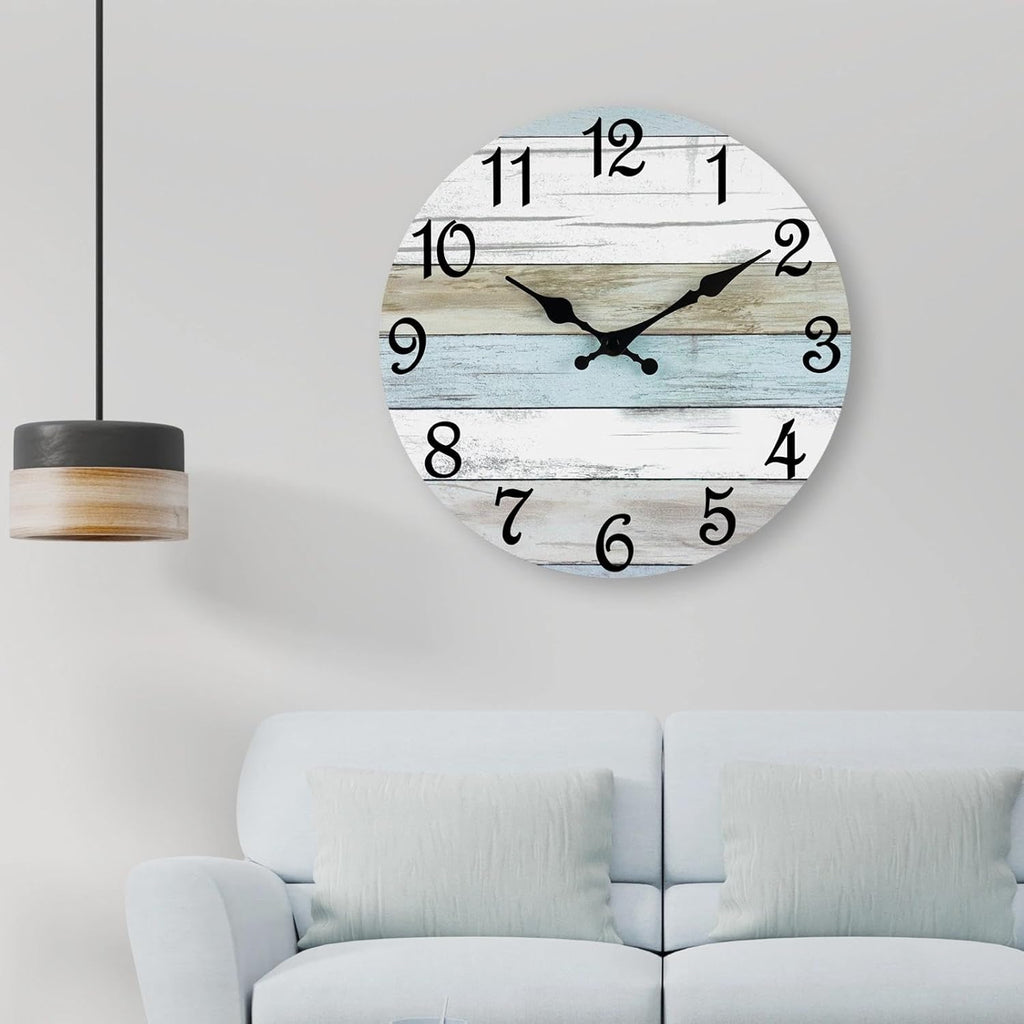 Battery Operated Blue Wall Clock — 18" - View 6