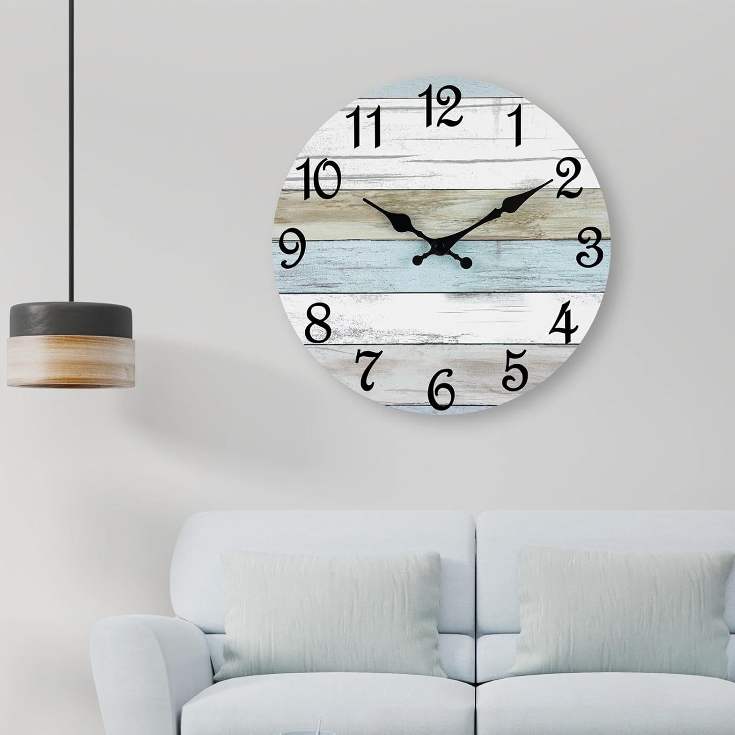 Battery Operated Blue Wall Clock — 18" - View 6