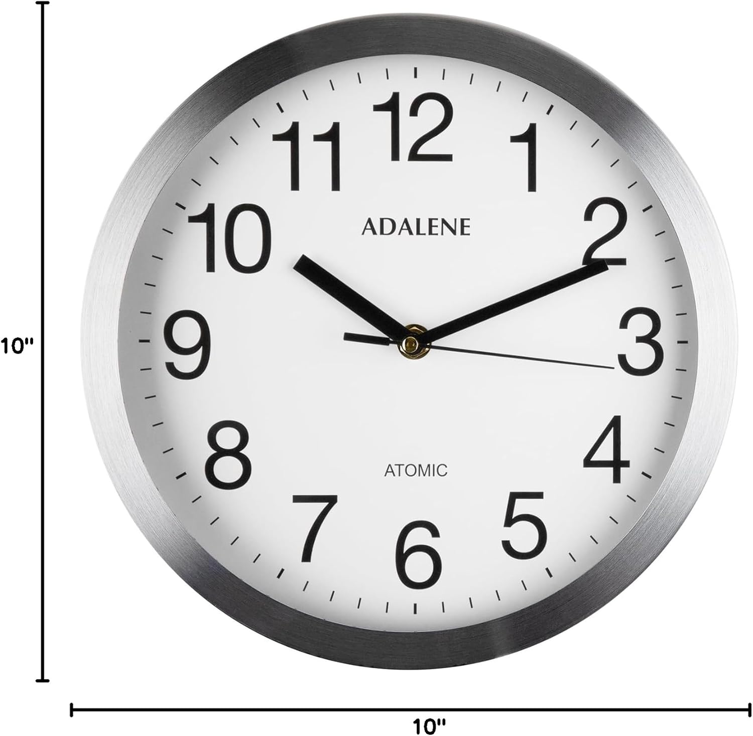 Battery Operated Mid-Century Metal Wall Clock — 10" - View 3