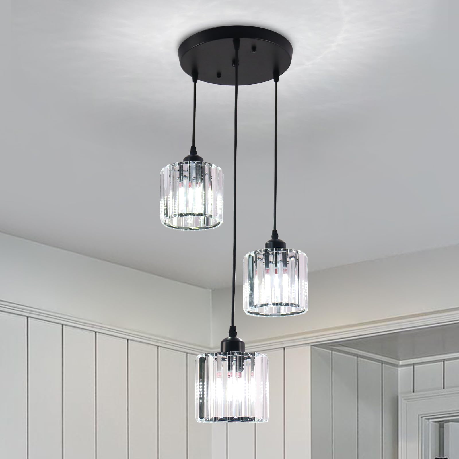Adjustable Luxe Black Chandelier
