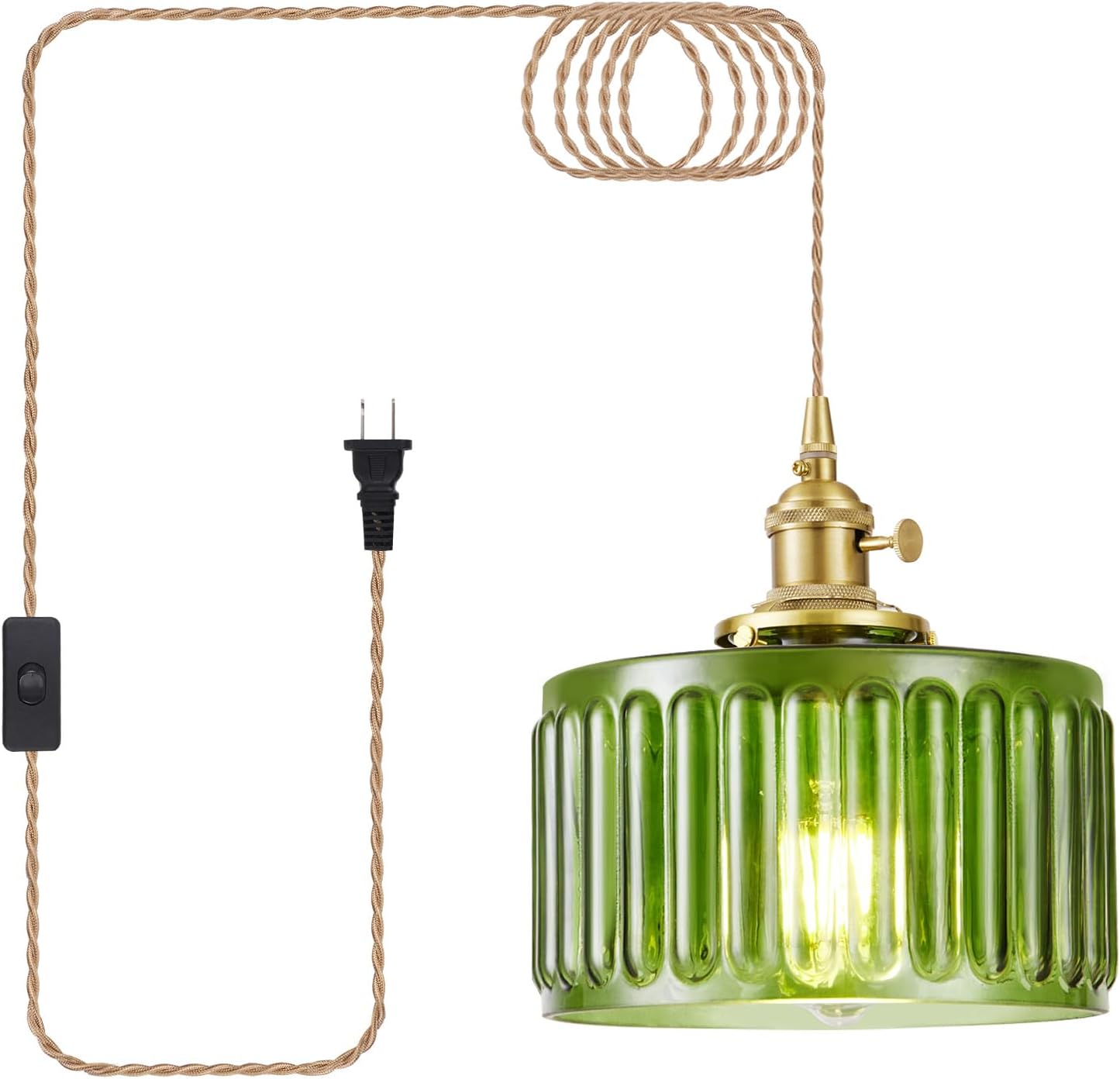 Brown Pendant Light — Green