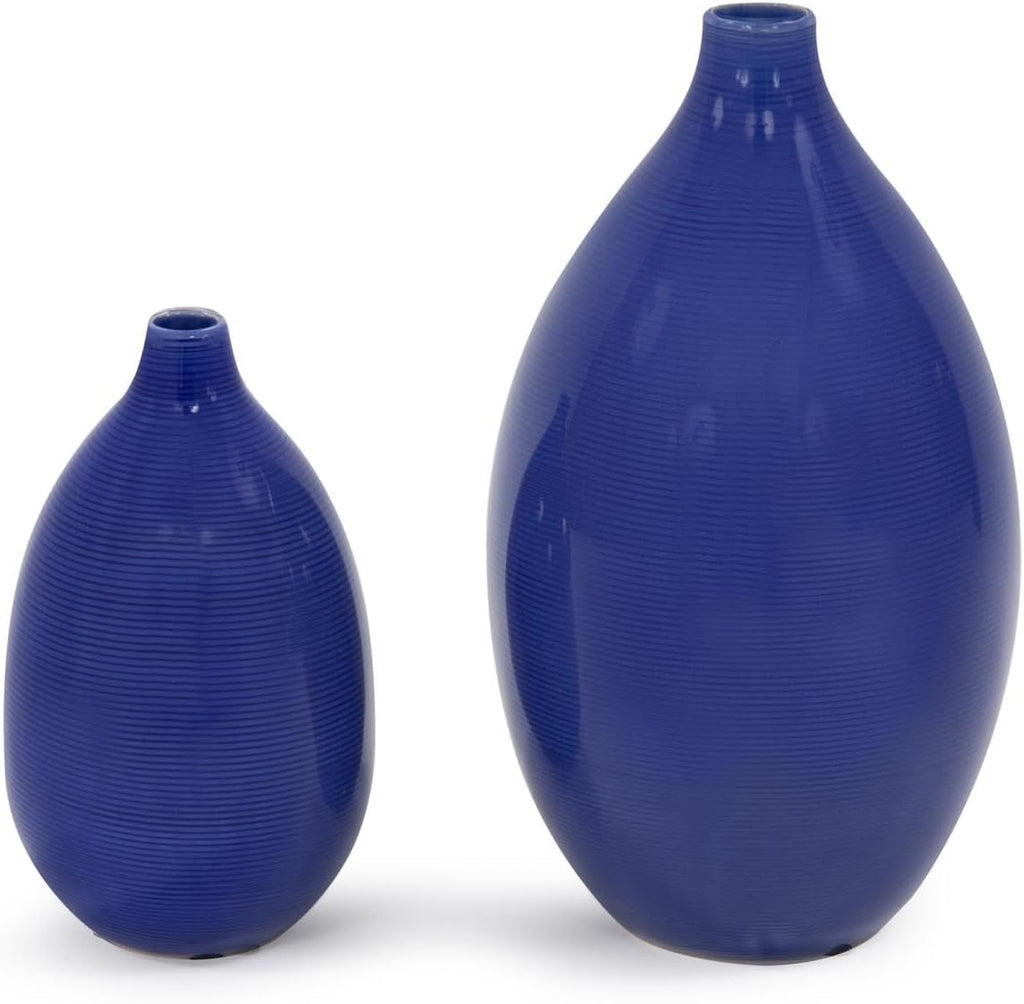 Oval Ceramic Vase Set — 12" - View 2