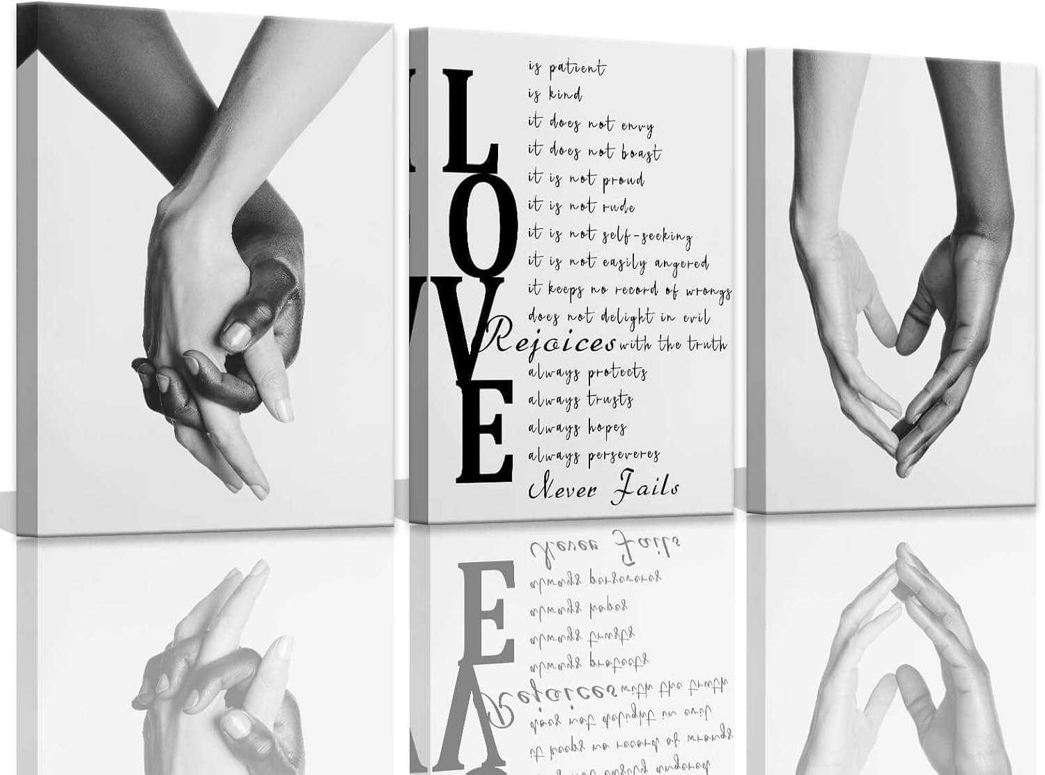 Black Canvas Wall Art — 16" — Black