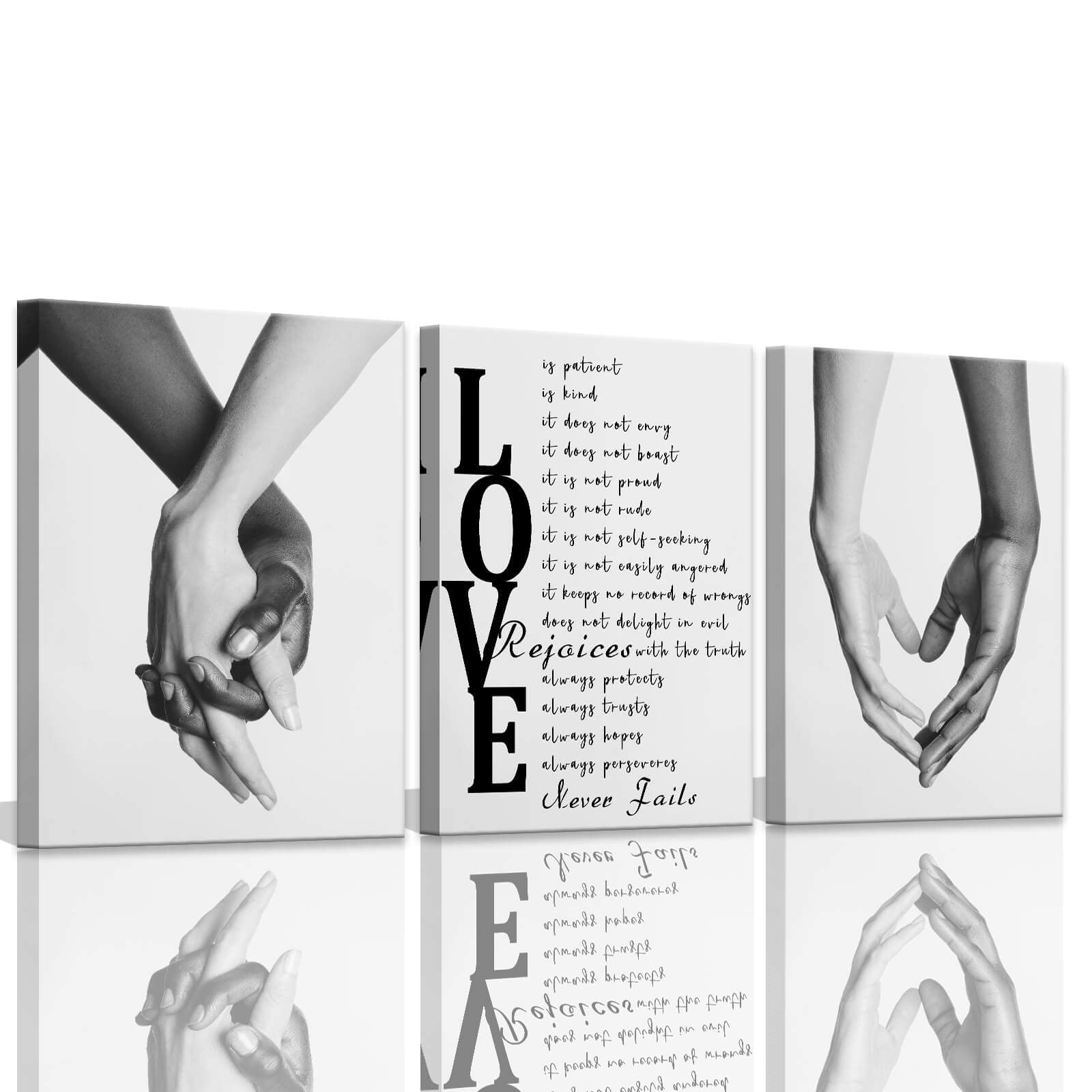 Black Canvas Wall Art — 16"