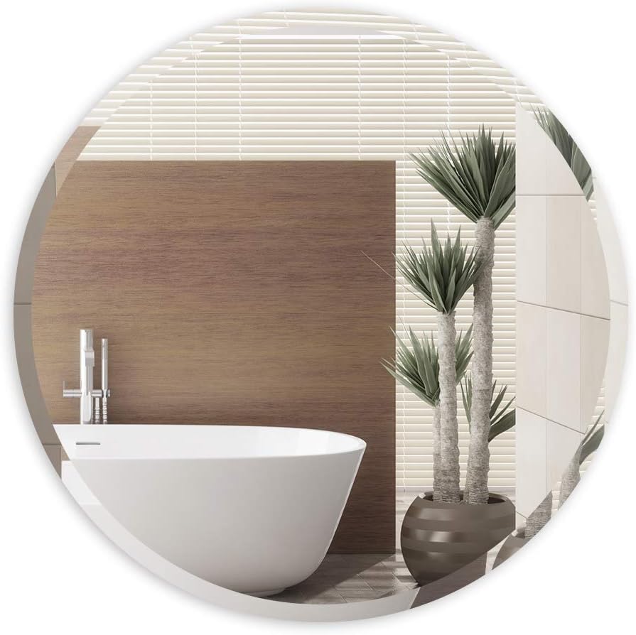 Beveled Glass Wall Mirror — 0.6" — 18"L x 18"W