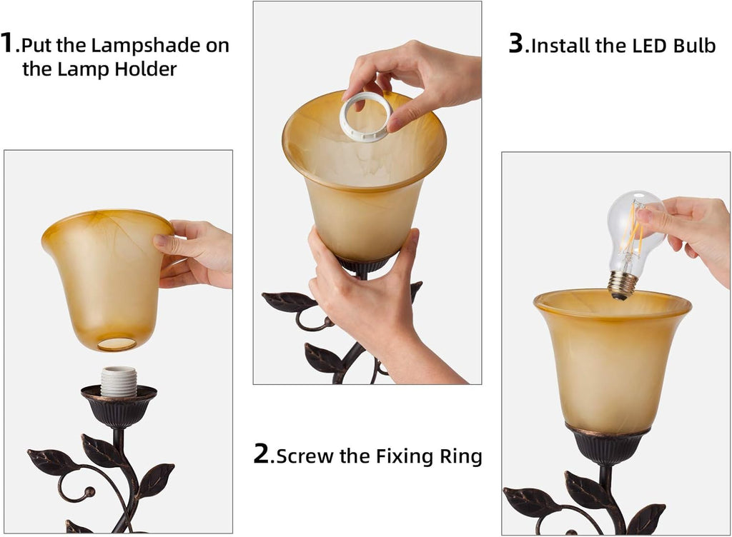 Dimmable Black Nightstand Lamp - View 5