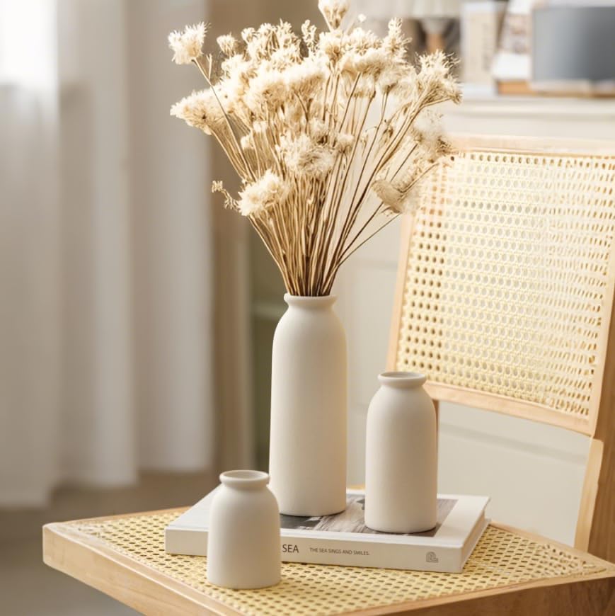 Boho Beige Flower Vase - View 2