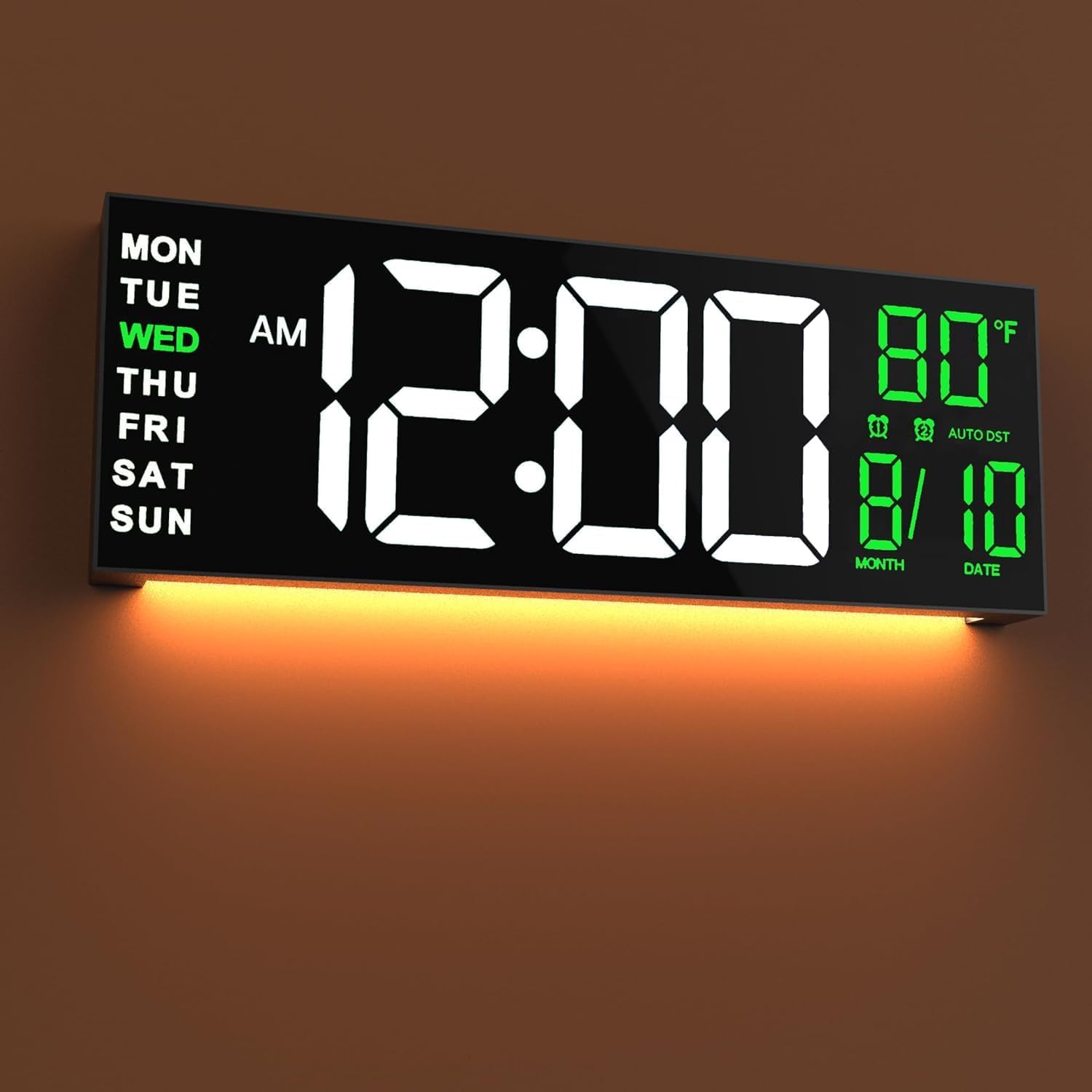 RGB Blue Wall Clock — 16" — White Green