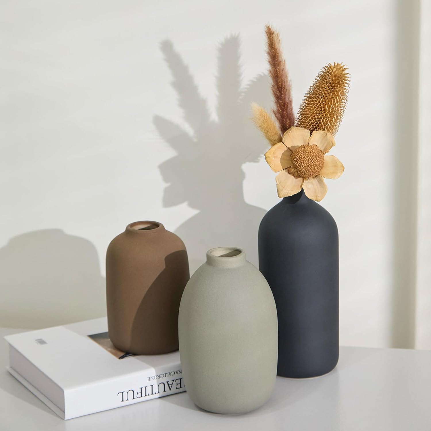 Farmhouse Beige Vase Set — Set of 3 - View 4