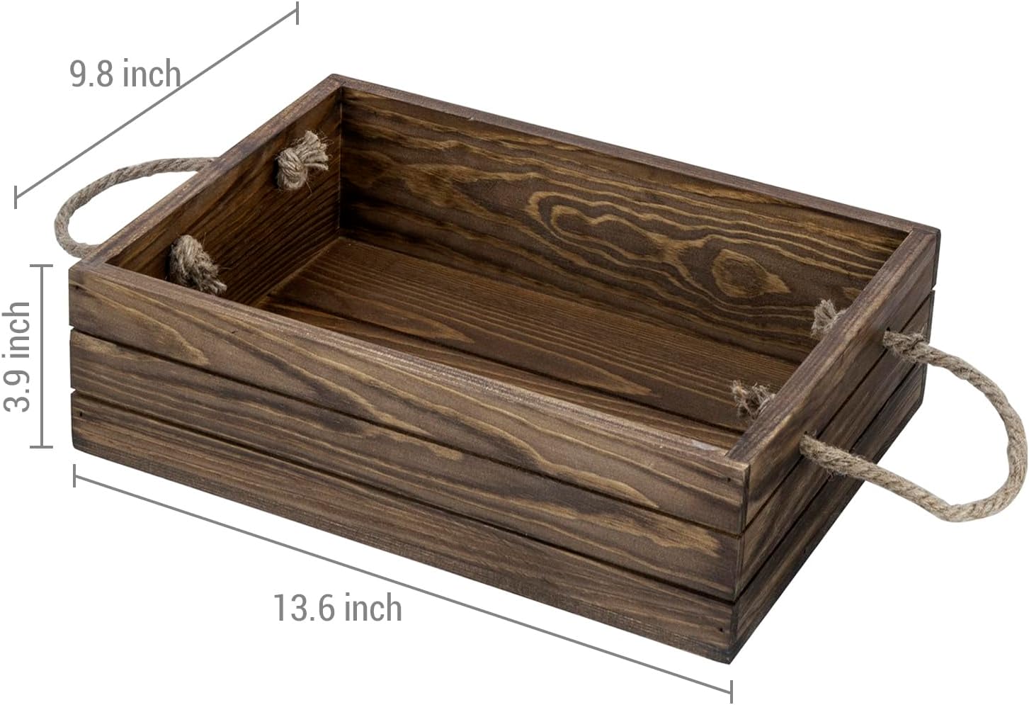 Farmhouse Brown Storage Basket — 13" - View 5