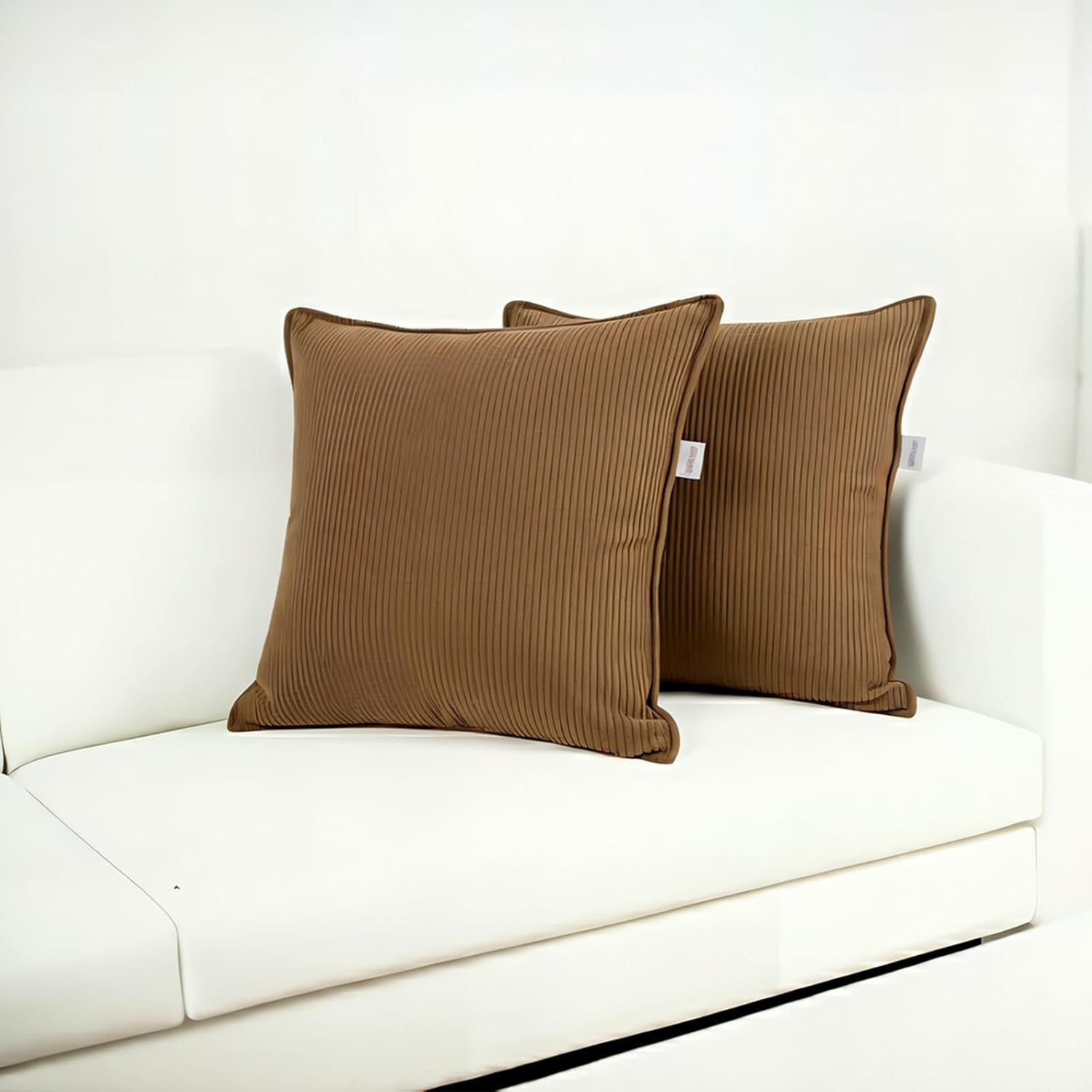 Boho Beige Throw Pillow Cover — 18" — Khaki Brown