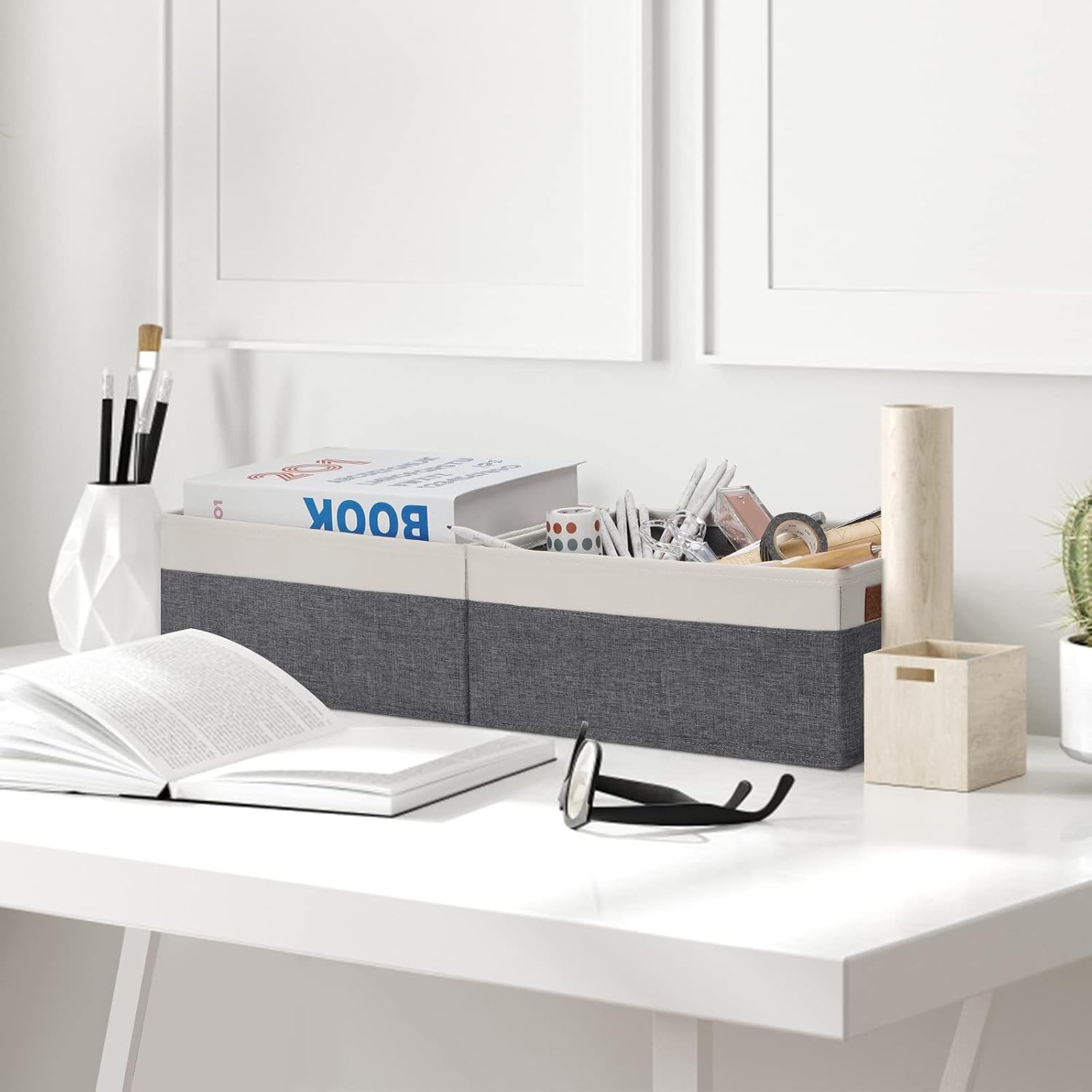 Beige Storage Bin — 11.8" - View 8