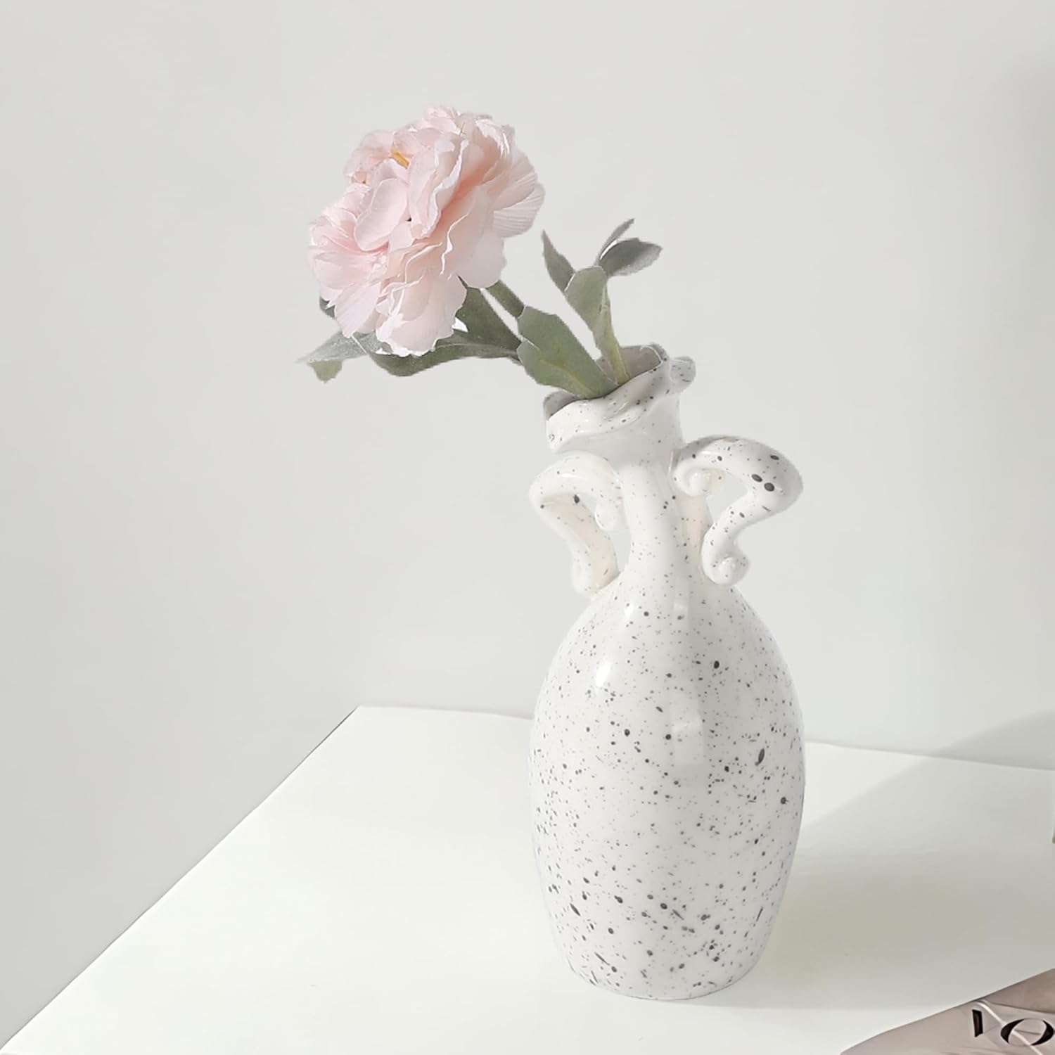 Modern Black Flower Vase — 7" - View 3
