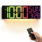 RGB Black Wall Clock — 18"