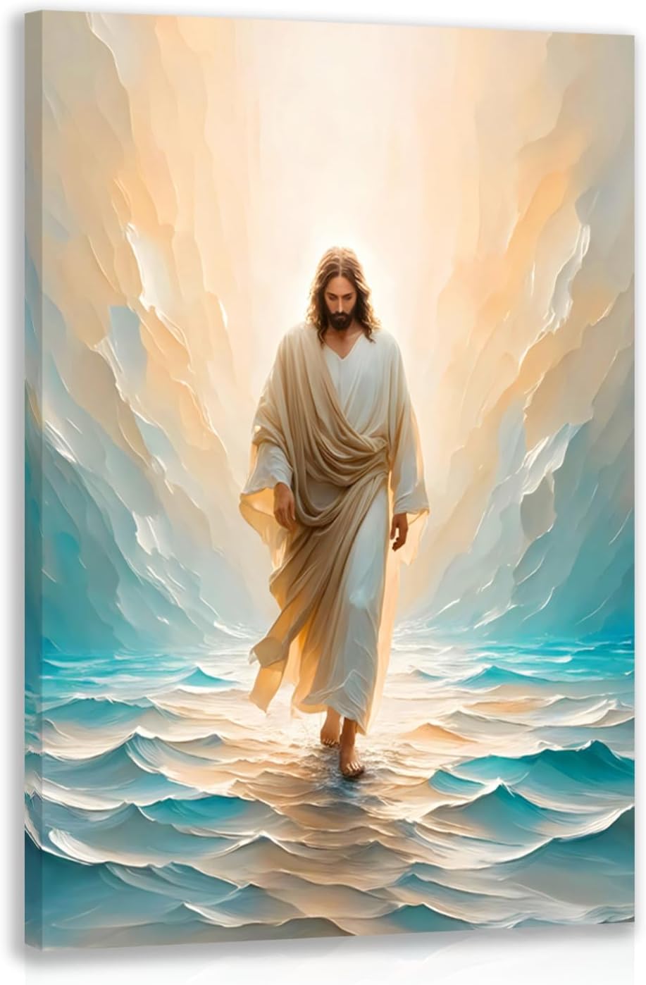 Framed Metal Wall Decor — 16" — JesusWalking