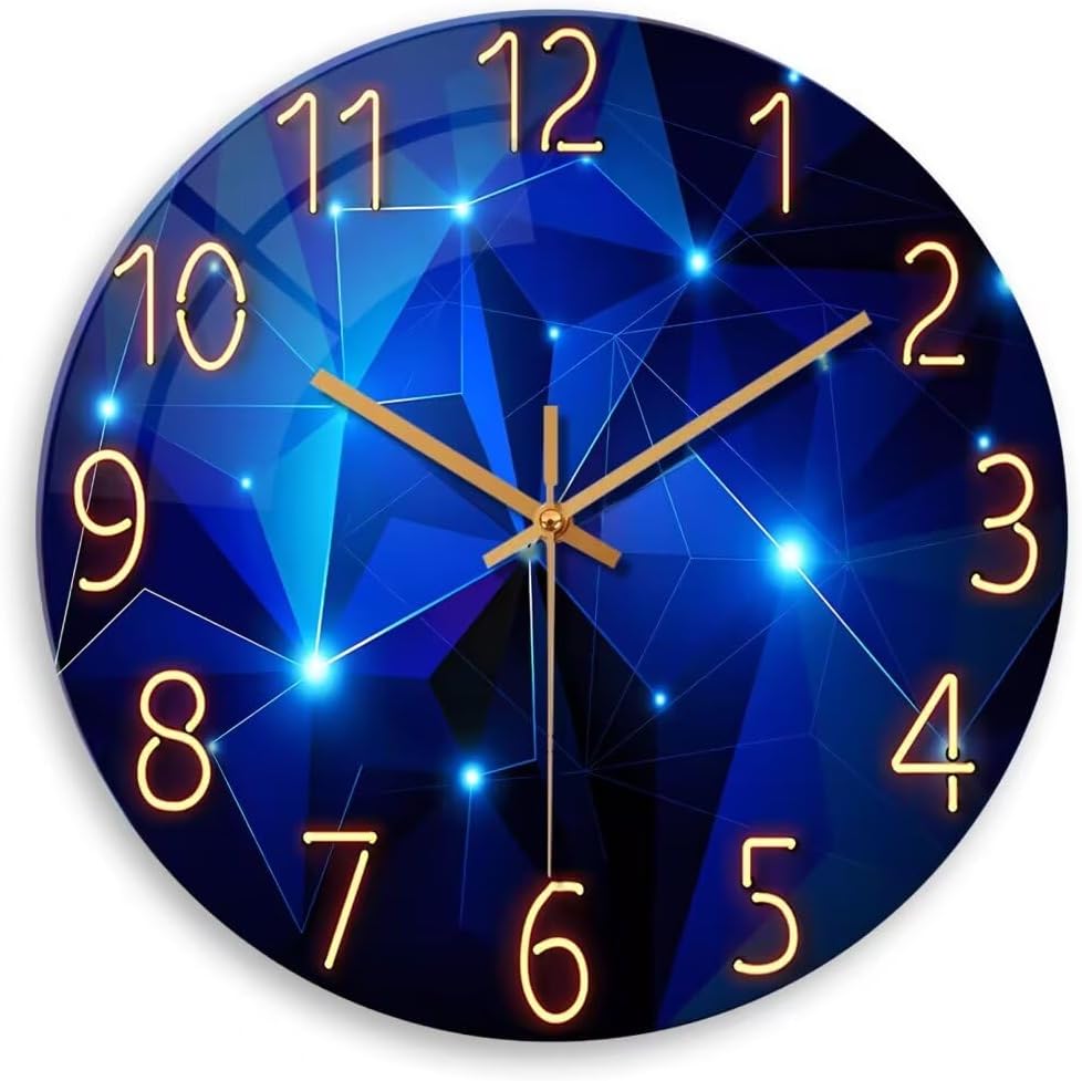 Battery Operated Black Wall Clock — 12" — 14 Inch