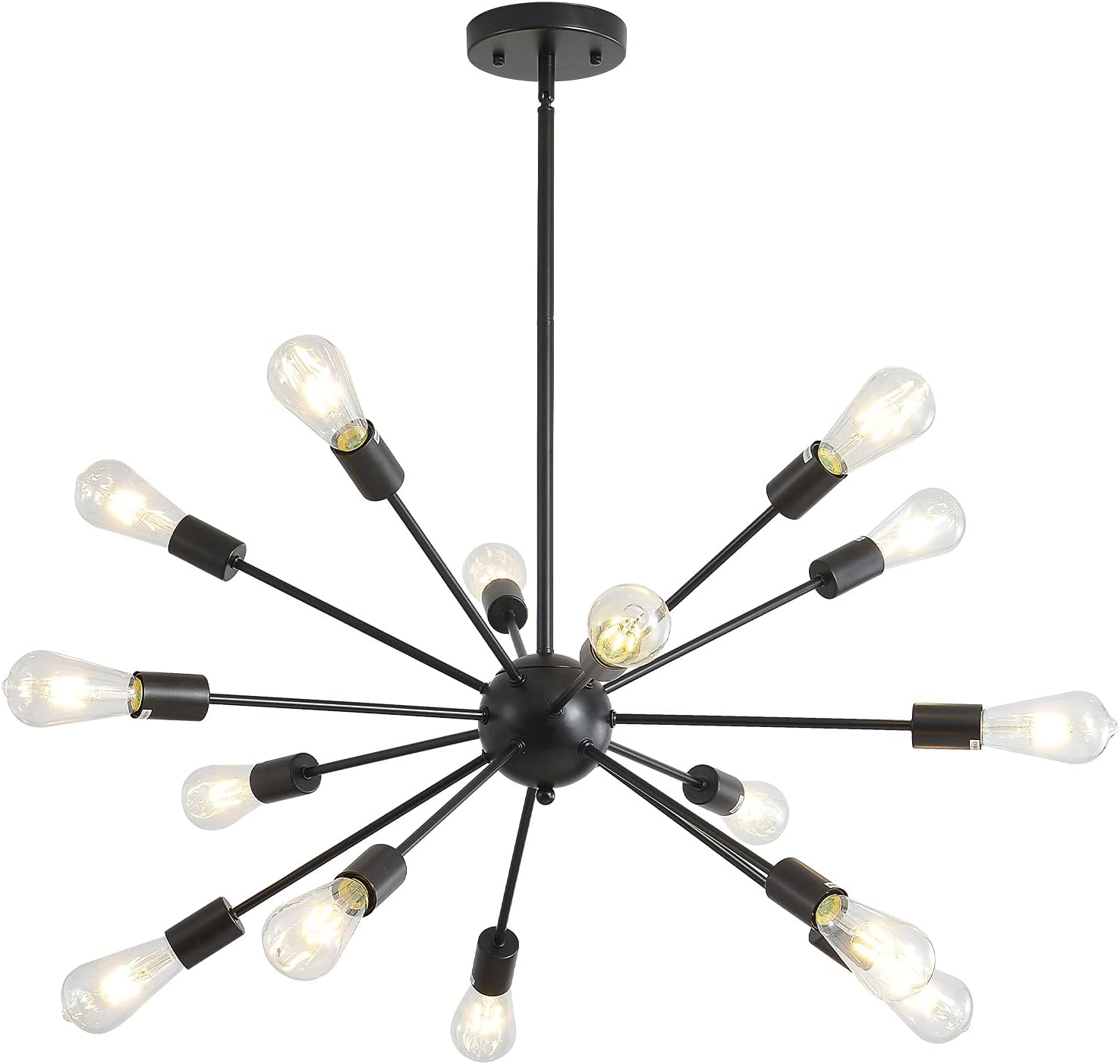 Luxe Black Chandelier — Black